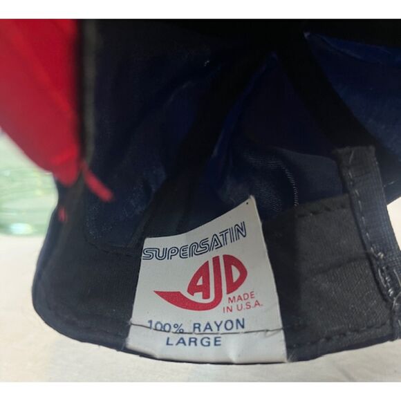 Vintage Budweiser Bud Beer Rayon Snapback Hat Adjustable Navy Blue - Picture 7 of 7